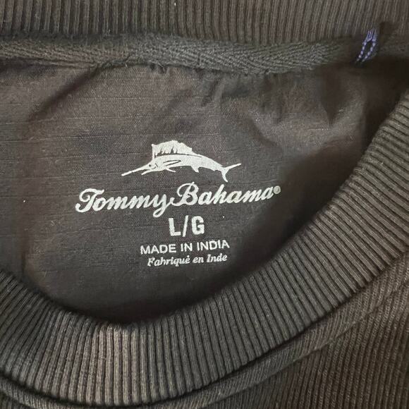 Tommy Bahama Crewneck Cotton Sweatshirt Black Size Large L - Picture 4 of 8